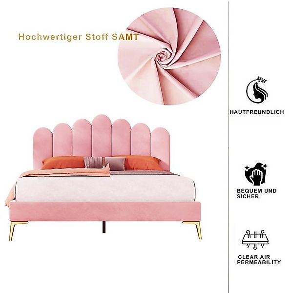 STILVORA Polsterbett 140x200 Kinderbett mit Lattenrost & Kopfteil,Bettgeste günstig online kaufen