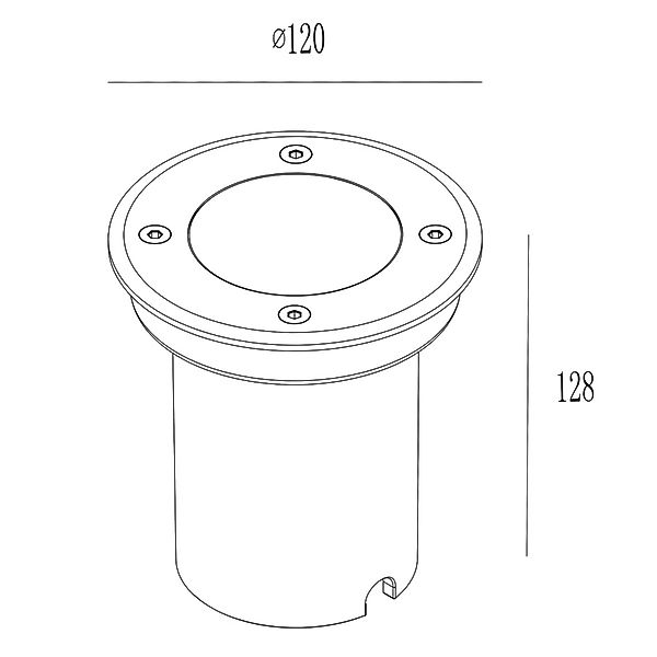 Lucande Bodeneinbauleuchte Ava, Ø 12 cm, rund, IP67, GU10 günstig online kaufen