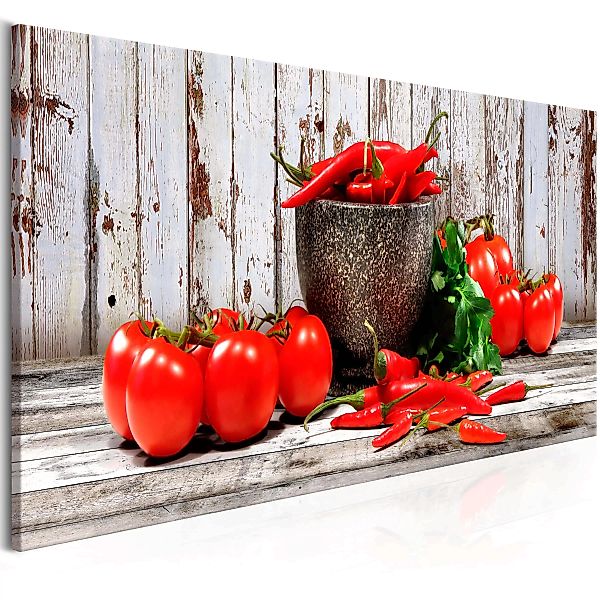 Wandbild - Red Vegetables (1 Part) Wood Narrow günstig online kaufen