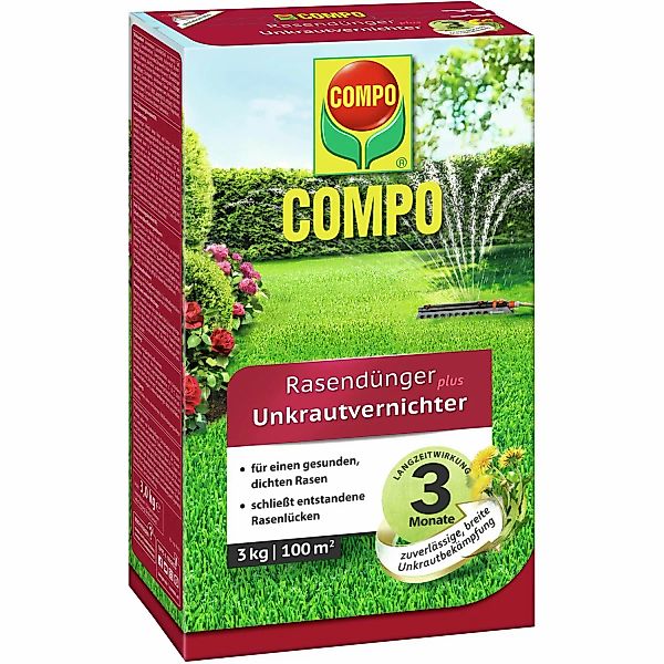 Compo Rasendünger plus Unkrautvernichter 3 kg für 100 m² günstig online kaufen