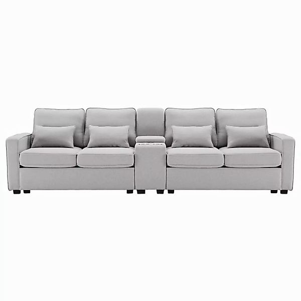 Veepeak Big-Sofa Modernes 4-Sitzer-Sofa aus Leinenstoff geeignet für Wohnzi günstig online kaufen