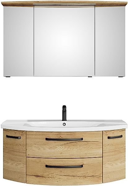 Saphir Badmöbel-Set »Serie 4010 2-teilig Keramik-Waschtisch mit LED-Spiegel günstig online kaufen