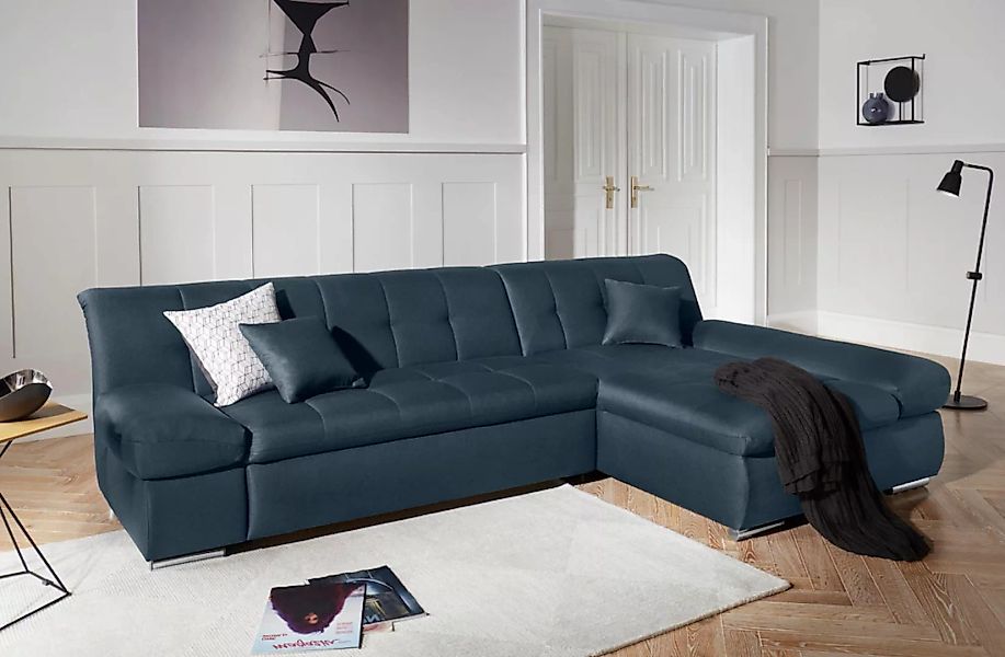 DOMO collection Ecksofa »Mona L-Form«, wahlweise mit Bettfunktion günstig online kaufen