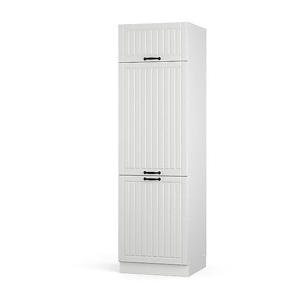 Vicco Kühlumbauschrank Fame-Line Hochschrank für die Küche Weiß Landhaus/We günstig online kaufen