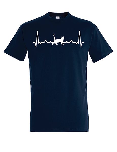 Youth Designz T-Shirt Heartbeat Katze Herren günstig online kaufen