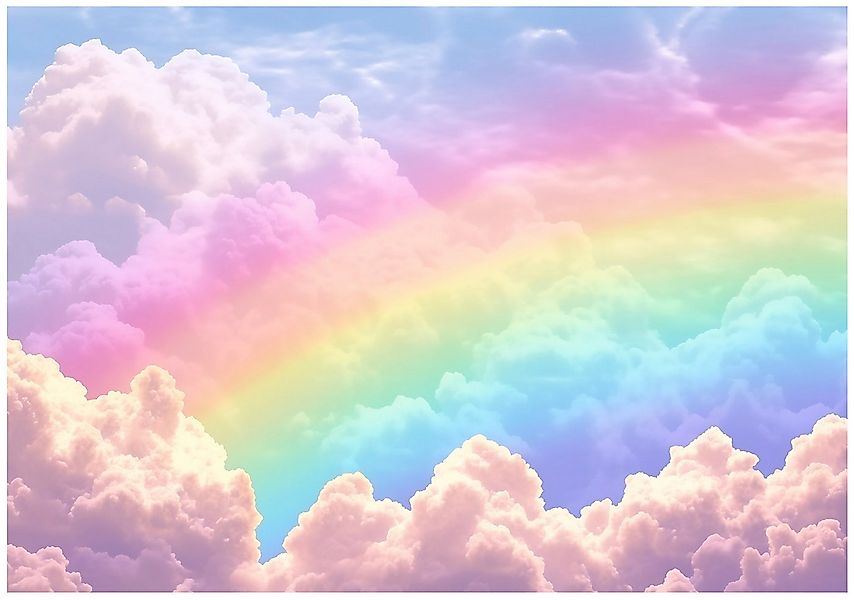 Wallarena Fototapete Kinderzimmer Regenbogen Rosa Mädchen Vlies Tapete Wand günstig online kaufen