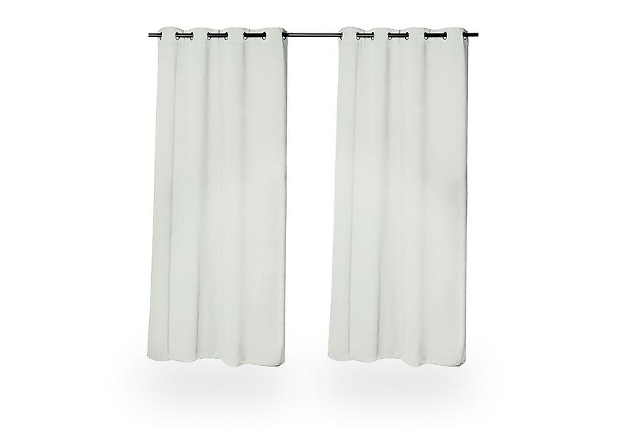 relaxdays Vorhang Vorhänge 2er Set (2 St), Ösen, Polyester, grau günstig online kaufen