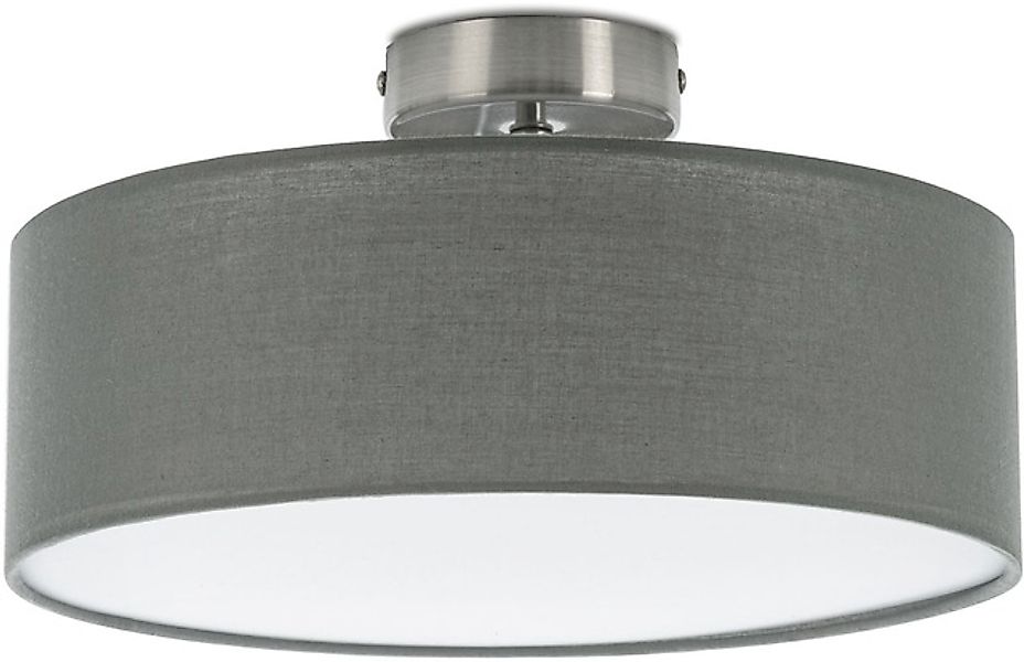 Briloner Leuchten LED Deckenleuchte »LED Stoffdeckenleuchte, grau-satin«, 1 günstig online kaufen