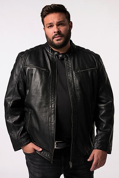 Men Plus Lederjacke Men+ Leder-Bikerjacke Leder günstig online kaufen