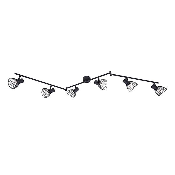 Lindby Deckenlampe Piena 10031115 Modern in Schwarz aus Metall 6-flammig E1 günstig online kaufen