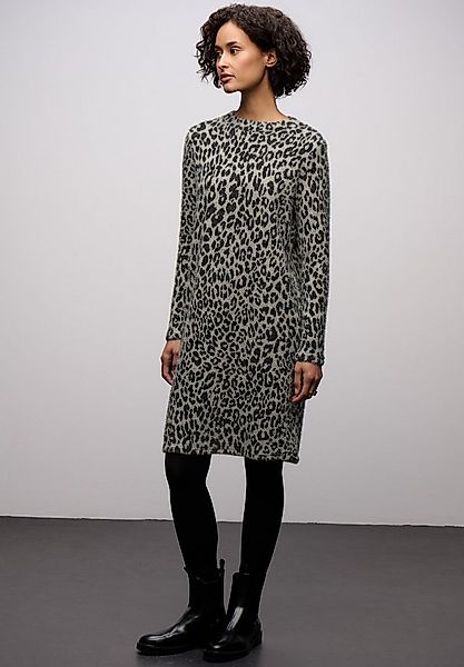 STREET ONE Strickkleid in knielanger Federgarn-Optik, mit modischem Muster günstig online kaufen