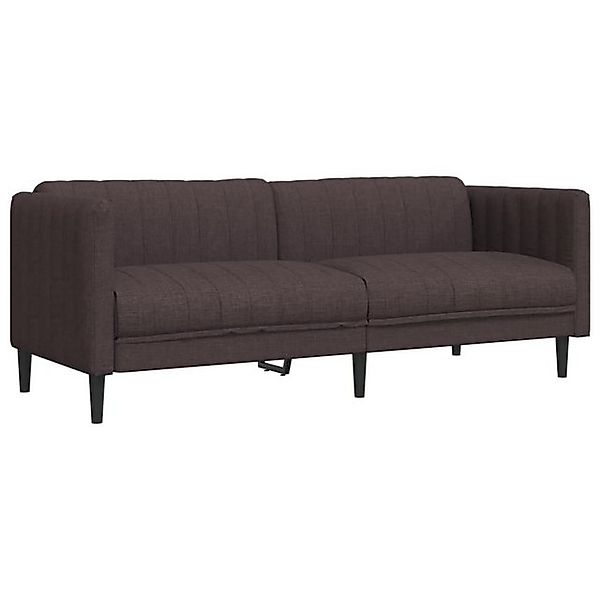 vidaXL Sofa Sofa 3-Sitzer Dunkelbraun Stoff günstig online kaufen