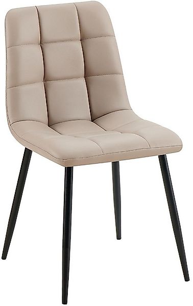 CLP Esszimmerstuhl Antibes (1er, 1 St), Polsterung mit Kunstleder-Bezug, Me günstig online kaufen