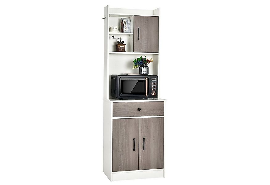 COSTWAY Küchenbuffet Hochschrank mit Schublade & verstellbare Ablagen, 180c günstig online kaufen