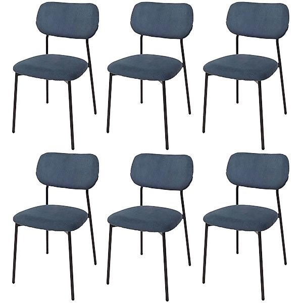 MCW Esszimmerstuhl O26 6er-Set Blau günstig online kaufen