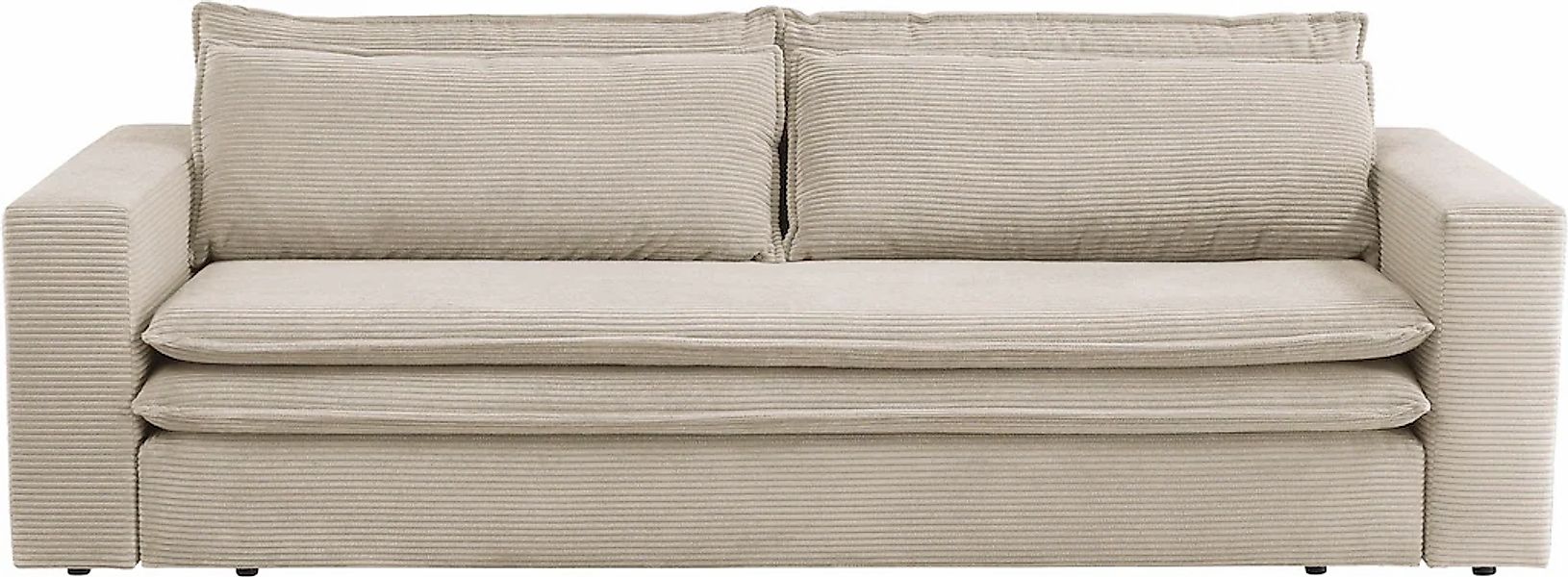 Places of Style 3-Sitzer »PIAGGE«, Cord-Bezug - mit Bettfunktion und Bettka günstig online kaufen