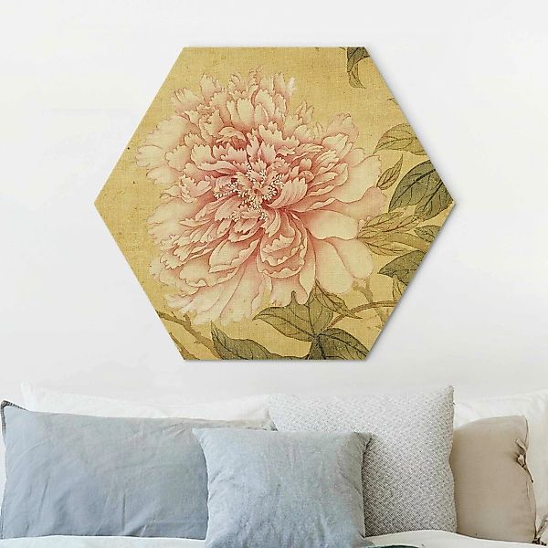 Hexagon-Alu-Dibond Bild Yun Shouping - Chrysantheme günstig online kaufen