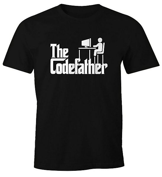 MoonWorks Print-Shirt Herren T-Shirt The Codefather Programmierer IT Inform günstig online kaufen