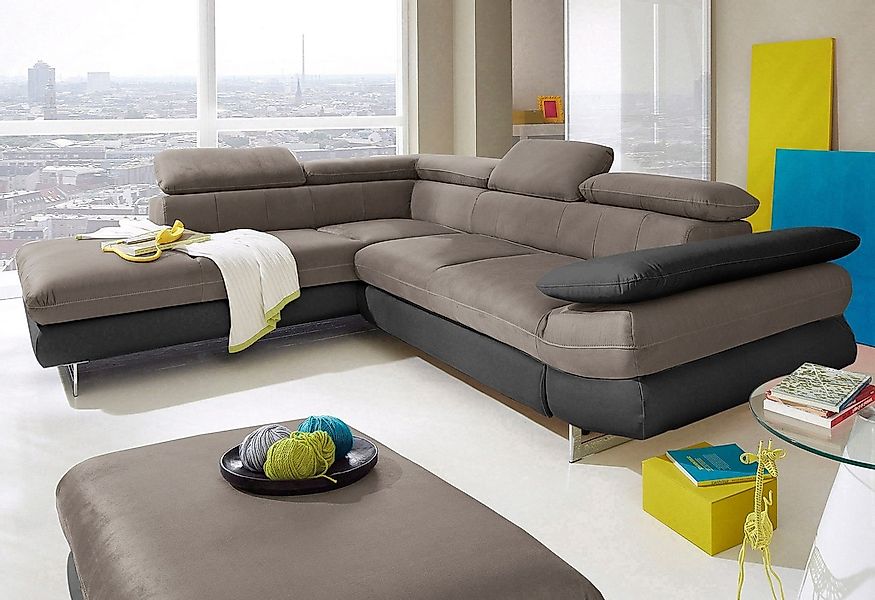 COTTA Ecksofa "Solution L-Form" mit Arm- & Kopfteilverstellung, wahlweise m günstig online kaufen