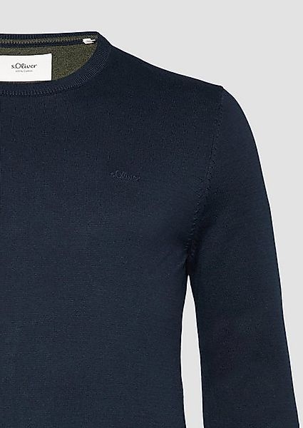 s.Oliver Strickpullover Strickpullover mit Logo-Stickerei Logo günstig online kaufen