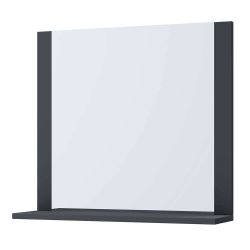 Badmöbel in Anthrazit mit Spiegel inklusive Keramikbecken (dreiteilig) günstig online kaufen