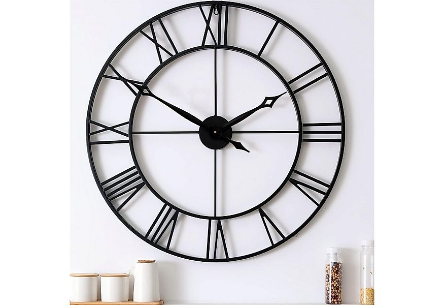 Samilito Wanduhr im Vintage-Stil Rund mit Robuster 2cm dicker Rahmen,römisc günstig online kaufen