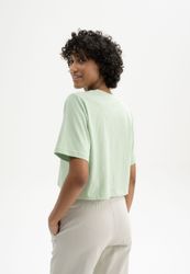 MELA Kurzarmshirt Cropped T-Shirt DESNA Rippbündchen günstig online kaufen