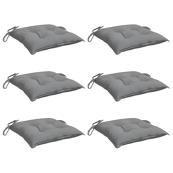 vidaXL Sitzauflage Stuhlkissen 6 Stk. Grau günstig online kaufen