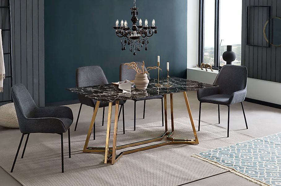 SalesFever Esstisch "Design Tisch für gemütliche Abende" Eleganz trifft Des günstig online kaufen