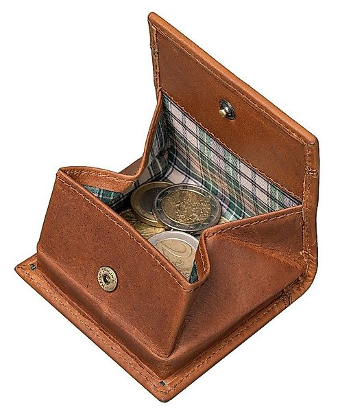 Benthill Mini Geldbörse Leder Münzbörse Wiener Schachtel Schlanke Minibörse günstig online kaufen