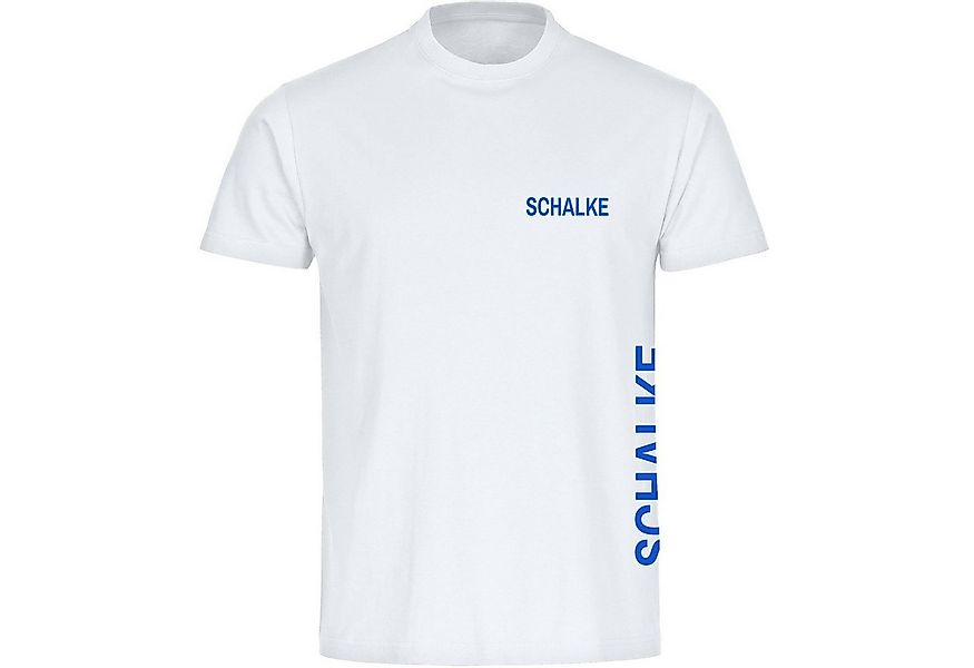 multifanshop T-Shirt Herren Schalke - Brust & Seite - Männer günstig online kaufen