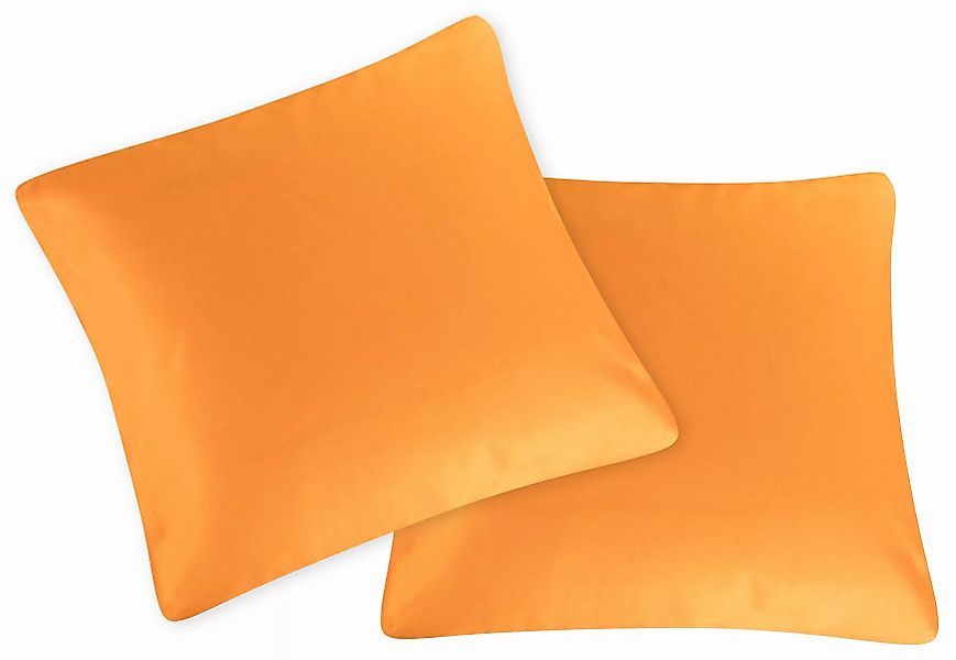 2er Pack Microfaser Kissenbezug Kissenhülle Dekokissen Opti-Dream-orange-80 günstig online kaufen