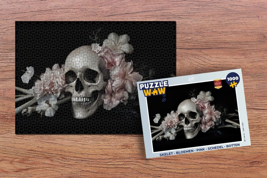 MuchoWow Puzzle Skelett - Blumen - günstig online kaufen