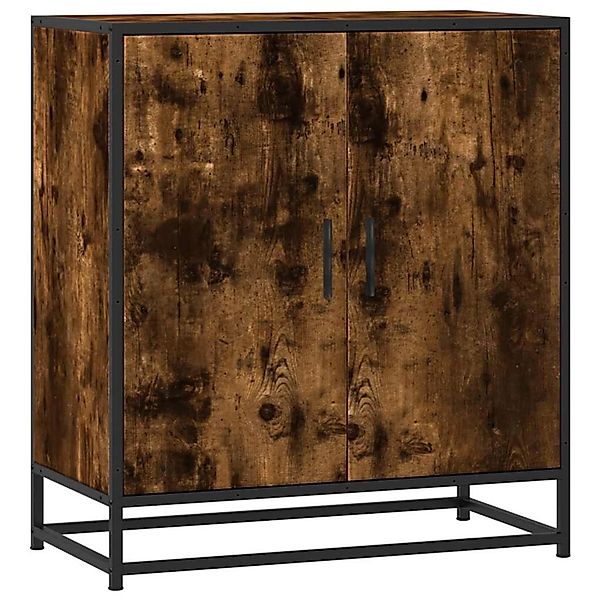 vidaXL Sideboard Räuchereiche 68x35x76 cm Holzwerkstoff und Metall 848966 günstig online kaufen