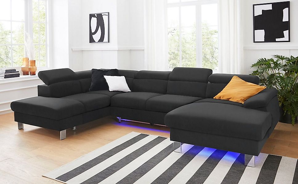 COTTA Wohnlandschaft "Komaris U-Form mit Kopfteilverstellung", wahlweise mi günstig online kaufen