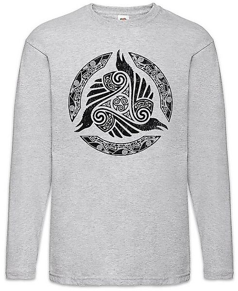 Urban Backwoods Langarmshirt Viking Raven Circle Langarm T-Shirt Raben Hugi günstig online kaufen