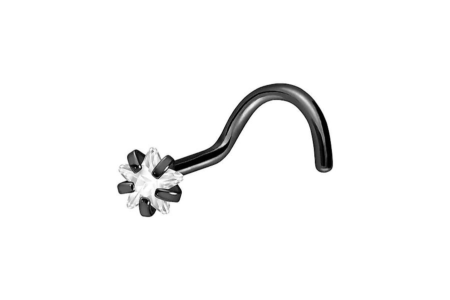 PIERCINGLINE Nasenpiercing Titan Nasenstecker Spirale EINGEFASSTER günstig online kaufen