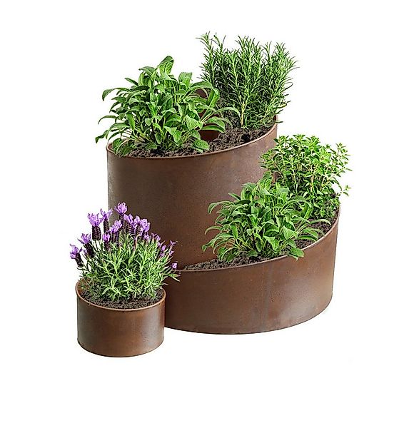 mucHome Kräuterspirale Kräuterschnecke Kräuterbeet aus Metall 58,5x43x41cm günstig online kaufen
