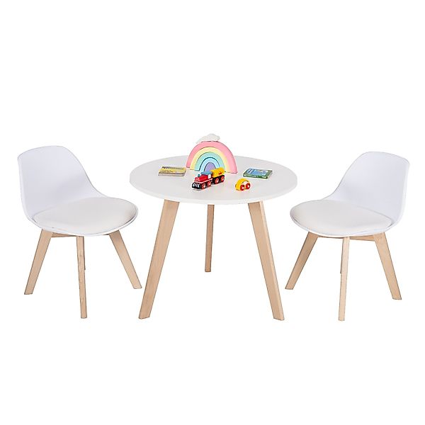 COSTWAY Kindersitzgruppe 3TLG. Kindertisch & 2 günstig online kaufen