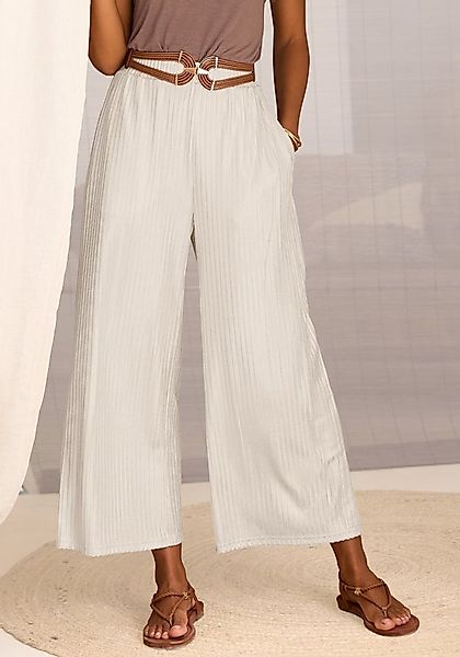 LASCANA Palazzohose in 7/8-Länge aus leichter Jerseyware mit feinem Glanz, günstig online kaufen