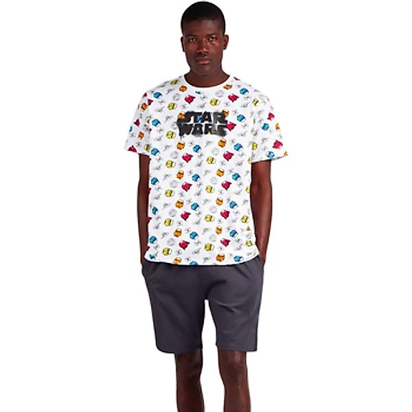 Admas  Pyjamas/ Nachthemden Pyjama Shorts T-Shirt Neon Graffiti Star Wars günstig online kaufen