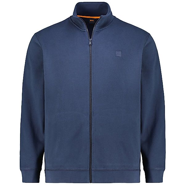 BOSS Sweatjacke aus Baumwolle Farbe dunkelblau Größe: 5XL günstig online kaufen
