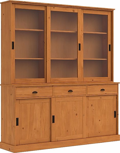 Home affaire Buffet »Schröder« mit 6 Schiebetüren, davon 3 mit Glaseinsatz, günstig online kaufen