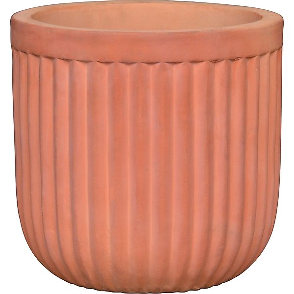 Pflanztopf Terrakotta Natur Strukturiert 21 cm x 21 cm x 20 cm günstig online kaufen