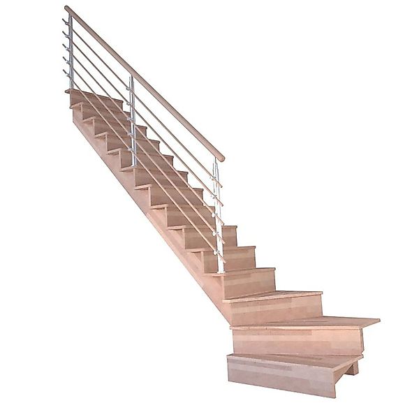 Treppe Lindos Pro Buche Gew. L 100 cm Setzstufen Design-Geländer-Holzstäbe günstig online kaufen