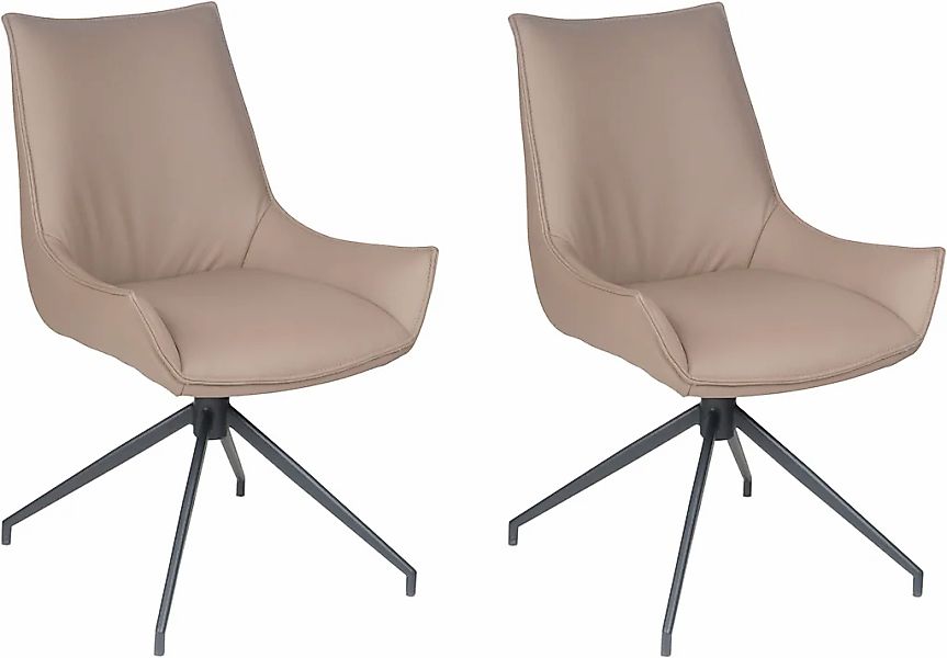 Home affaire Esszimmerstuhl "Firenze" (Set) 2 Stk. Echtleder Drehstuhl Fire günstig online kaufen