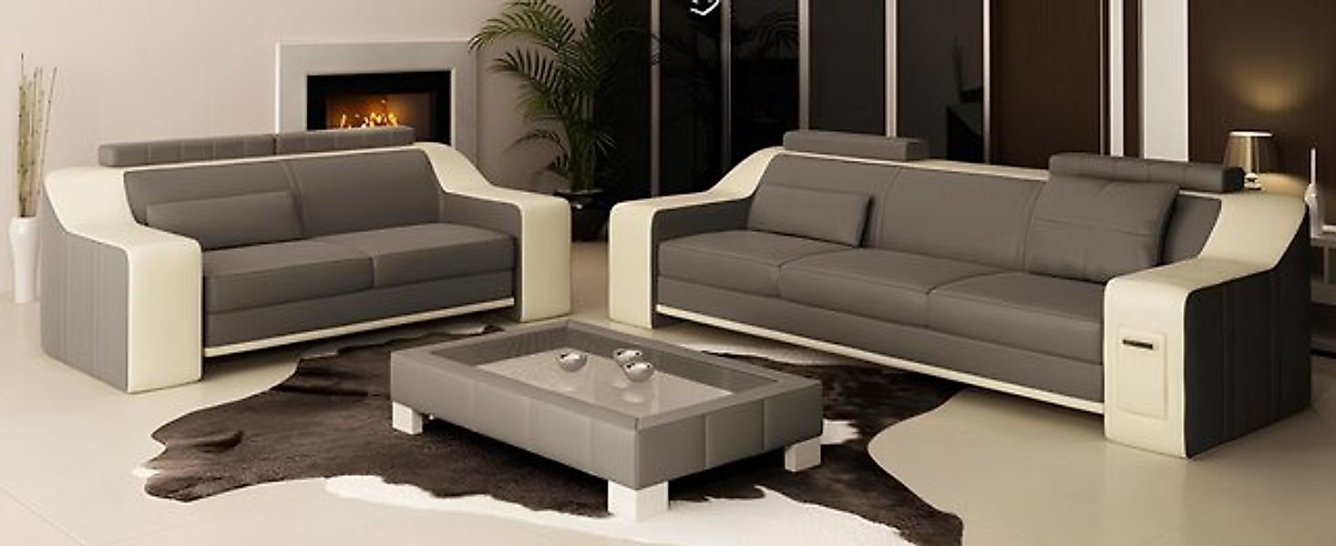 Xlmoebel Sofa Ledersofa Set mit Sofa, Couch und Sitzpolstern - Sofagarnitur günstig online kaufen