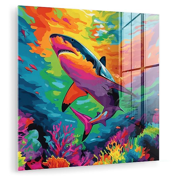 MuchoWow Acrylglasbild Hai - Korallenriff - günstig online kaufen