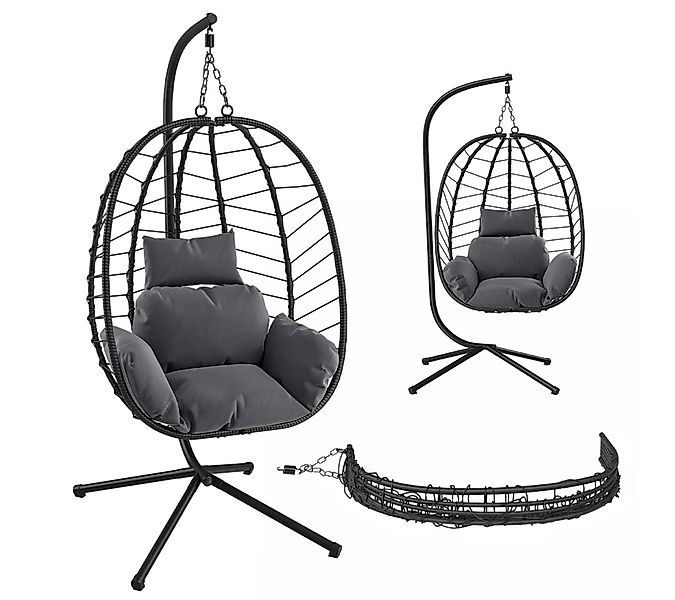 STEELSØN Hängesessel Alarian höhenverstellbar und faltbar (dunkelgrau/schwa günstig online kaufen