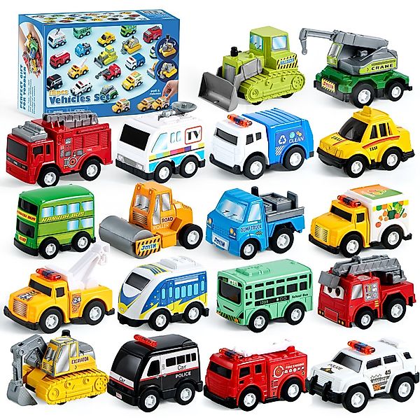 JOYIN Spielzeug-Auto 18-teiliges Set mit Rückziehspielzeugen günstig online kaufen
